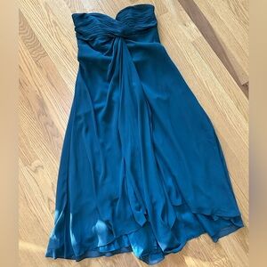 Dark Teal Strapless bridesmaid Dress- Size 2